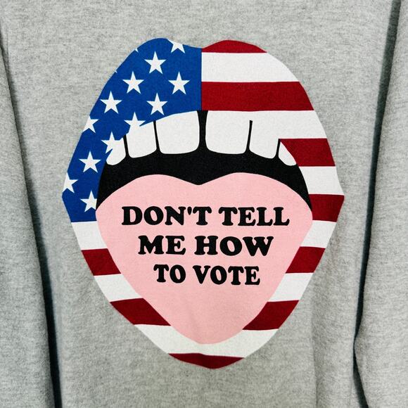 Vote Sweater Women Large Mouth Republican Democrat America Election NEW Wildfox - Picture 4 of 10